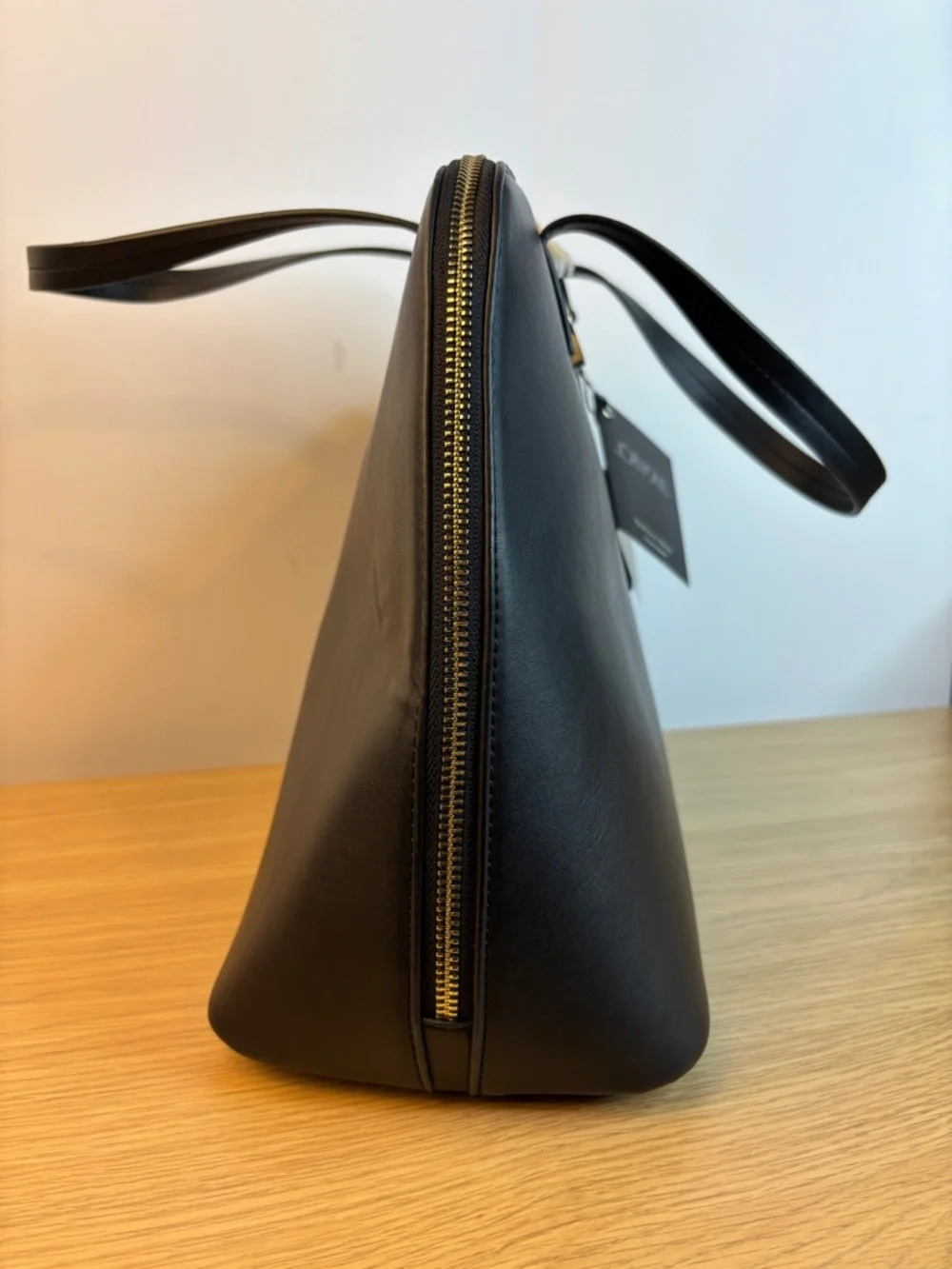 Joan &‎ David Black Leather Dome Satchel NWT